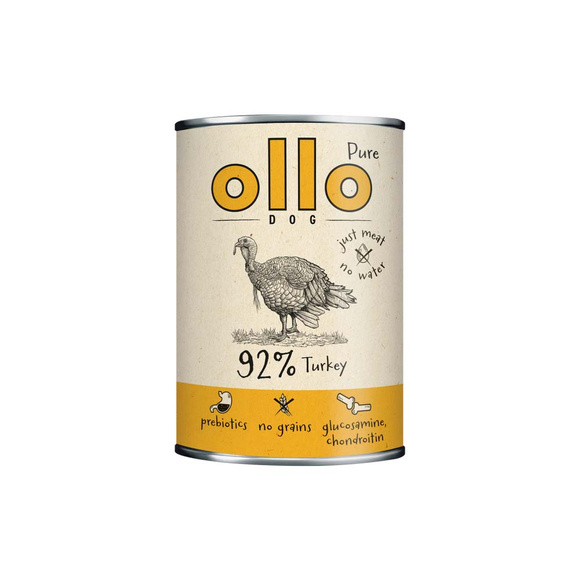 Ollo Pure Turkey - mokra karma dla psa, indyk, puszka 400g