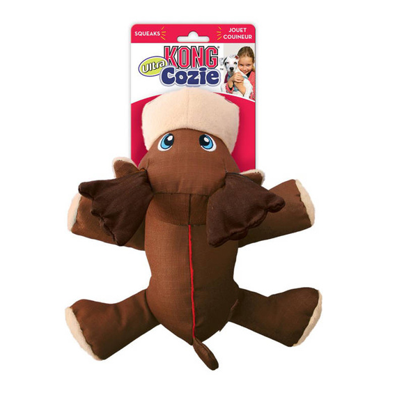 KONG® Cozie Ultra Max Moose M - zabawka dla psa, pluszowy łoś z grzechotką i piszczałkami