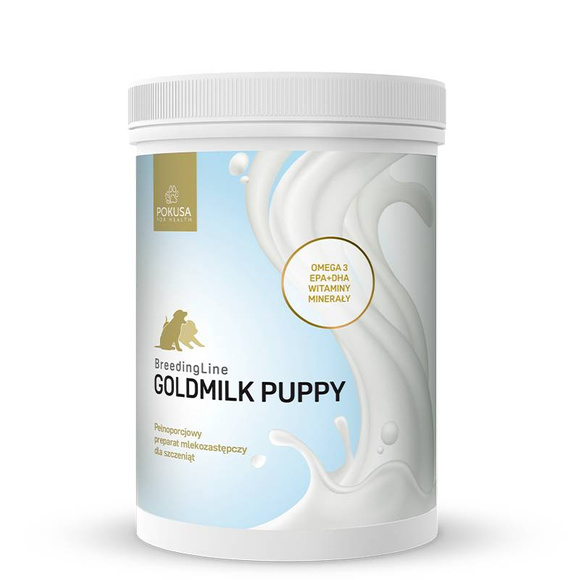 POKUSA BreedingLine Gold Milk Puppy - pełnoporcjowy preparat mlekozastępczy dla szczeniąt 500g