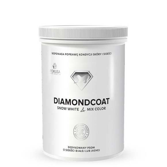 POKUSA DiamondCoat Snow White & Mix Color - preparat dla psów o białej, jasnej lub mieszanej z białym włosem sierści 350ml