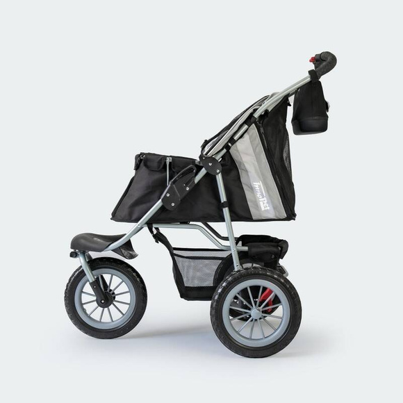 InnoPet Buggy Comfort EFA - składany, wielofunkcyjny, komfortowy wózek dla psów o wadze do 25kg, czarno-szary