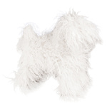 Vivog white dog model long fur - wymienne długie białe futro manekina treningowego