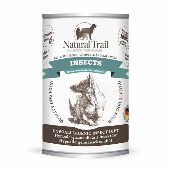 Natural Trail Insects z insektami - kompletna mokra karma dla psa, puszka 350g