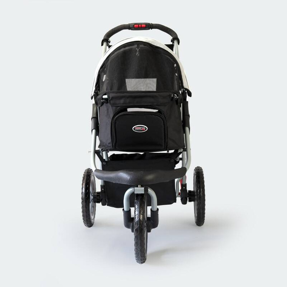 InnoPet Buggy Comfort EFA - składany, wielofunkcyjny, komfortowy wózek dla psów o wadze do 25kg, czarno-szary