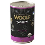 Woolf Ultimate Dog Adult Duck with coconut oil - bezglutenowa, pełnoporcjowa karma wilgotna z kaczką i olejem z kokosa dla dorosłych psów, 400g