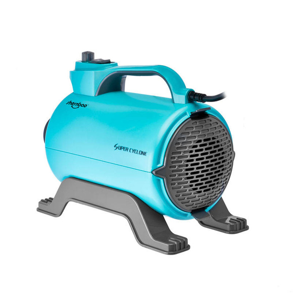 Shernbao Super Cyclone - jednosilnikowa suszarka groomerska stołowa, 2600W, 95l/s, turkusowa