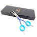 Jargem Asian Style Light Curved Scissors - bardzo lekkie, gięte nożyczki do strzyżenia w stylu azjatyckim, 6", niebieskie