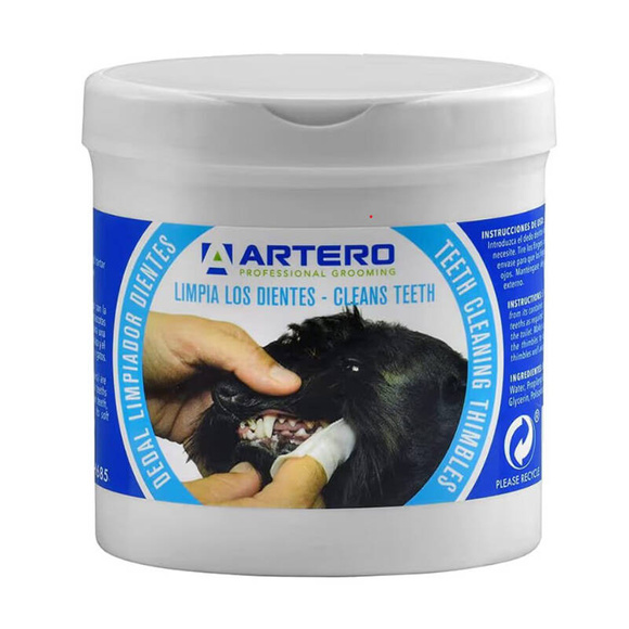 Artero Teeth Cleaning Wipes - chusteczki, czyściki do czyszczenia zębów dla psa i kota, 50 szt.