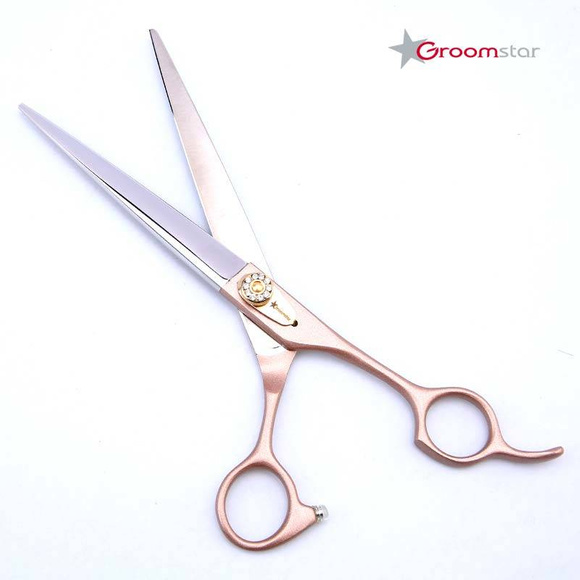 Groomstar - profesjonalne nożyczki proste, model Rose Gold 7.5"