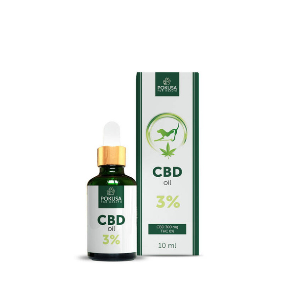 POKUSA GreenLine CBD Oil 3% - olejek CBD 3% z olejem z łososia, 10ml