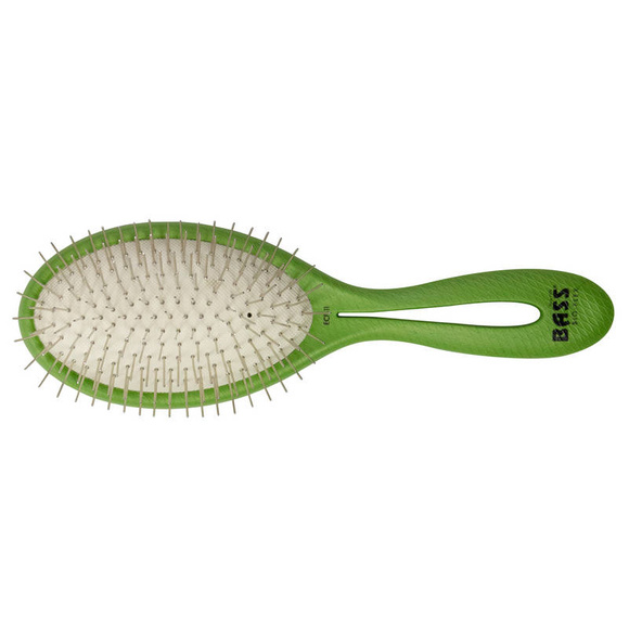 BASS BIO-FLEX Alloy Leaf Shape Brush - ekologiczna szczotka ze skrobi kukurydzianej, wzór liścia