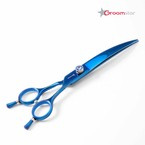 Groomstar - profesjonalne nożyczki gięte, model Blue Star, 7.5"