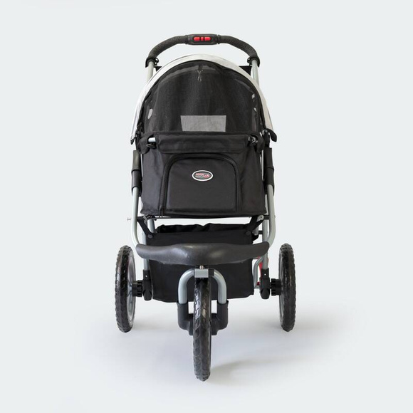 InnoPet Buggy Comfort EFA - składany, wielofunkcyjny, komfortowy wózek dla psów o wadze do 25kg, czarno-szary