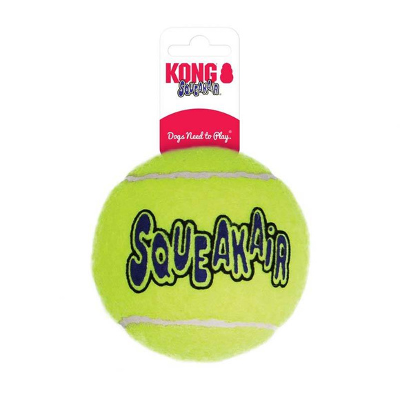 KONG® SqueakAir® Tennis Ball XL - piłka tenisowa z piszczałką, aport dla psa (10cm)