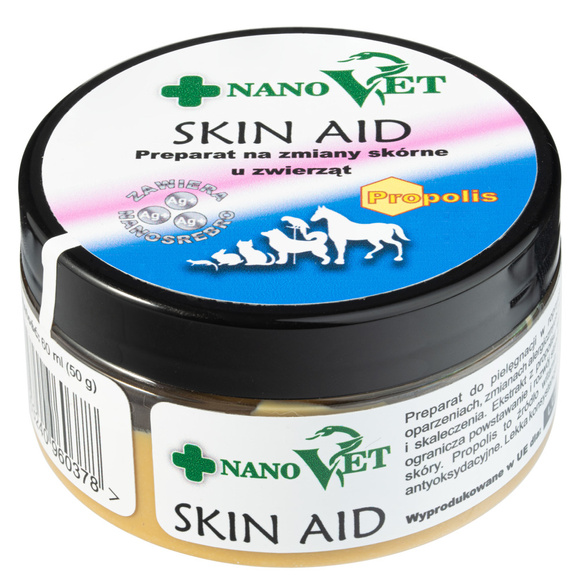 Nano Vet Skin Aid - preparat leczący zmiany skórne u psów i kotów 60ml (50g)