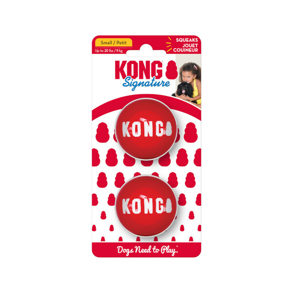 KONG® Signature Ball S 2-Pak - piłka, zabawka dla psa, 2 szt.