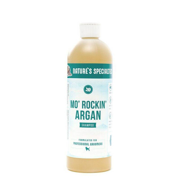 Nature's Specialties Mo' Rockin Argan Shampoo - regenerujący szampon arganowy, dla psów i kotów (koncentrat 1:24) 473ml