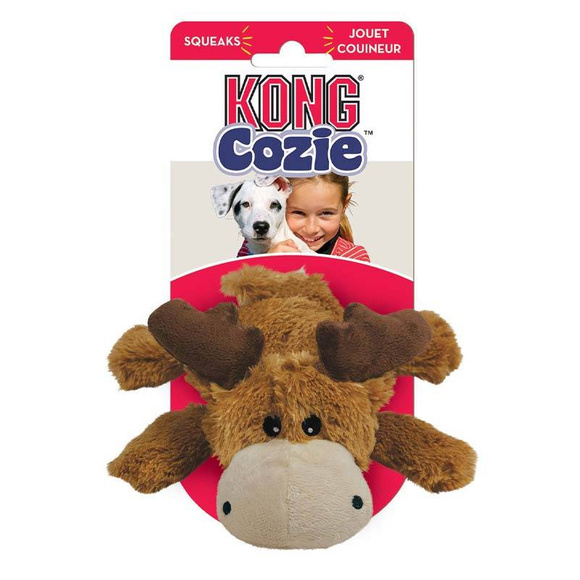 KONG® Cozie™ Marvin Moose - zabawka dla psa, pluszak łoś z piszczałką