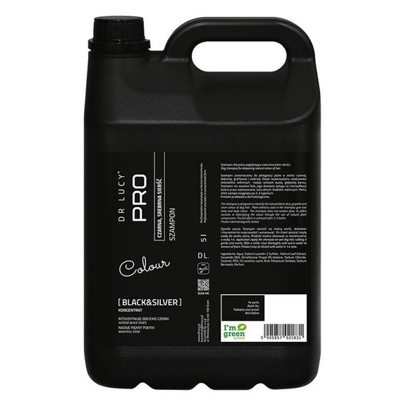 Dr Lucy PRO Black and Silver - szampon dla psów i kotów o czarnej, ciemniej i srebrnej sierści, 5l