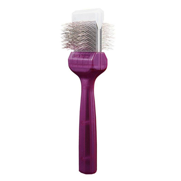 ActiVet Pro Brush Firm Lila 4.5 cm - twarda, dwustronna i elastyczna szczotka dla ras z grubą, podwójną szatą z podszerstkiem