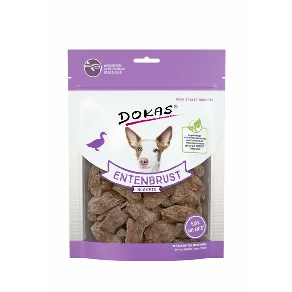 DOKAS Nuggets - pierś kaczki, naturalny przysmak dla psa, 110g