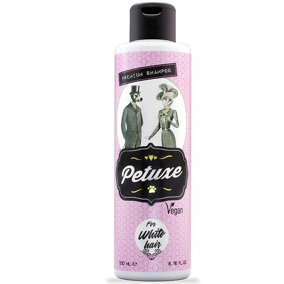 Petuxe for White Hair Shampoo - szampon do białej i jasnej sierści, dla psów i kotów 200ml