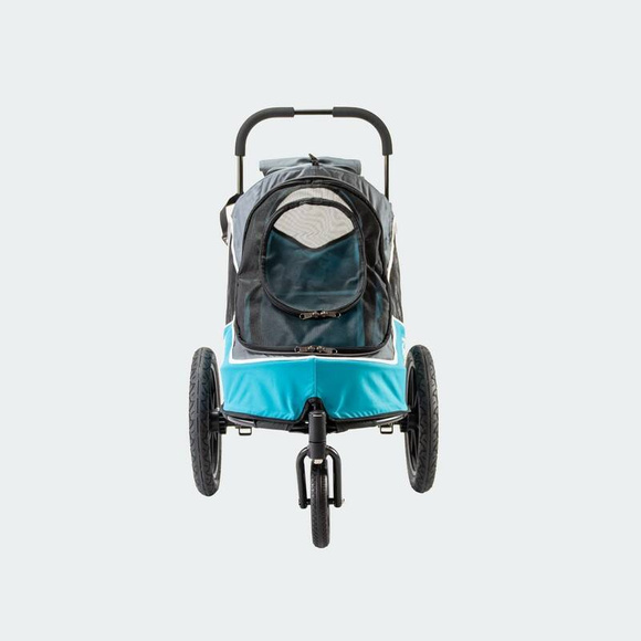 InnoPet Sporty Evolution Ocean Blue - solidny, wygodny wózek dla psów o wadze do 30kg, z uchwytem do roweru