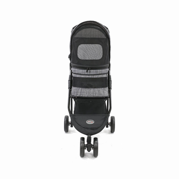 InnoPet Buggy Avenue Gray/Black - lekki i zwrotny wózek dla psów o wadze do 11kg, szaro-czarny