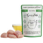 Gussto Cat Fresh Chicken - pełnowartościowa, kompletna karma ze świeżym kurczakiem dla kotów, saszetka 90g