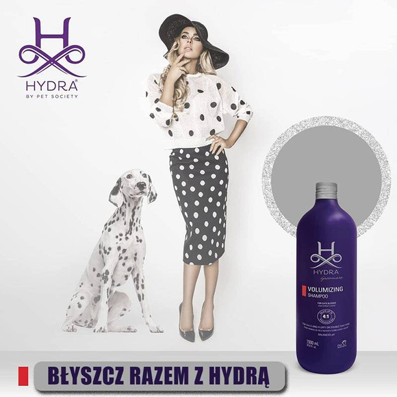 Hydra Professional Volumizing Shampoo - szampon dodający objętości włosom, dla psów i kotów, koncentrat 4:1, 1l