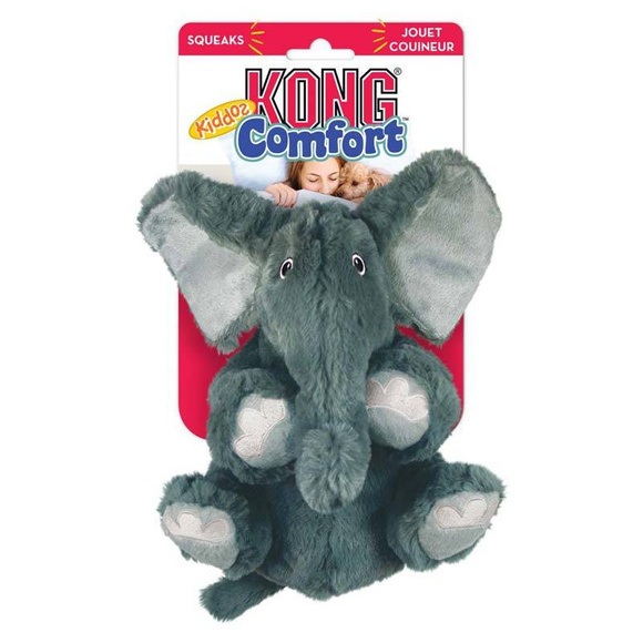 KONG® Comfort Kiddos Elephant - przytulanka dla psa, słoń z wyjmowaną piszczałką