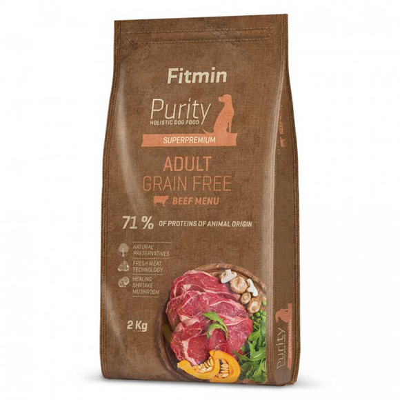 FITMIN Purity Grain Free Adult Beef - karma dla dorosłego psa, wołowina z dodatkami, 2kg