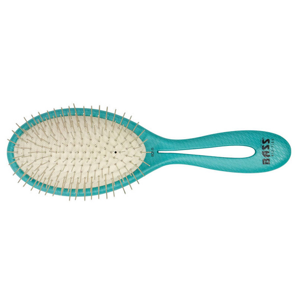 BASS BIO-FLEX Alloy Leaf Shape Brush - ekologiczna szczotka ze skrobi kukurydzianej, wzór liścia