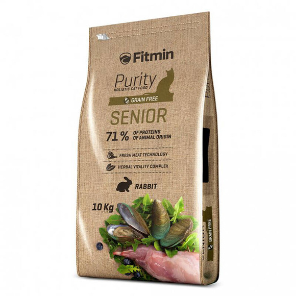 Fitmin Purity Senior - pełnoporcjowa sucha karma dla starszych kotów, 10kg