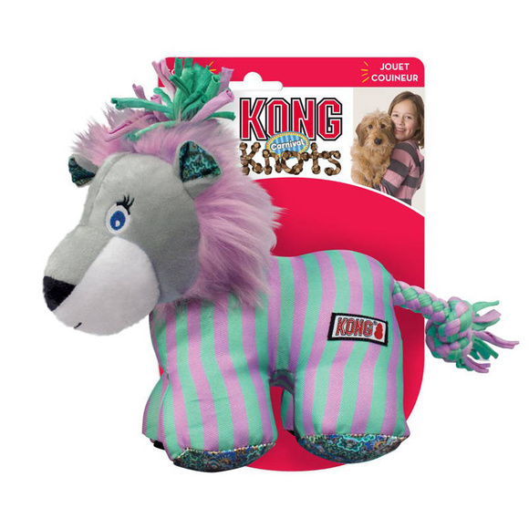 KONG® Knots Carnival Lion - pluszowa zabawka dla psa, lew