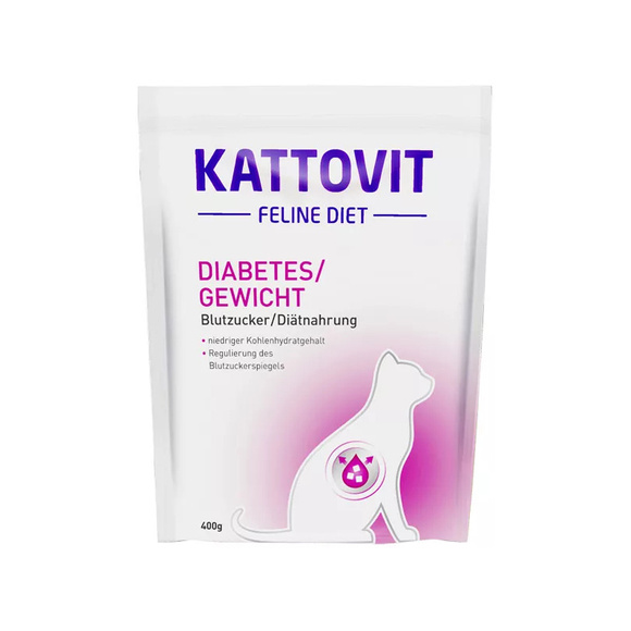 Kattovit Diabetes - sucha karma dla kotów z nadwagą, 400g