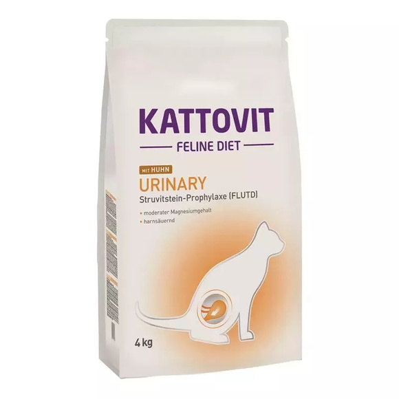 Kattovit Urinary - sucha karma z kurczakiem dla kotów zapobiegająca powstawaniu kamieni moczowych, 4kg