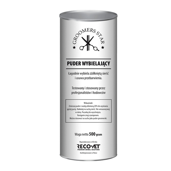 Groomers Star - puder groomerski, wybielający, usuwający przebarwienia, 500g