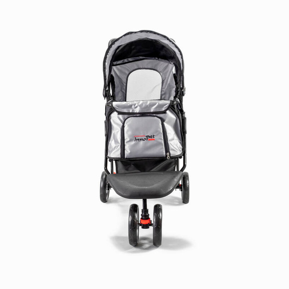 InnoPet Buggy All Terrain - składany, komfortowy wózek dla psów o wadze do 12.5kg, czarno-srebrny