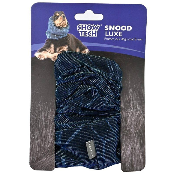 Show Tech Snood Luxe Galaxy L Blue Ear Covers - stylowy komin ochronny na uszy, chroni podczas spacerów, posiłków, pielęgnacji, niebieski, L