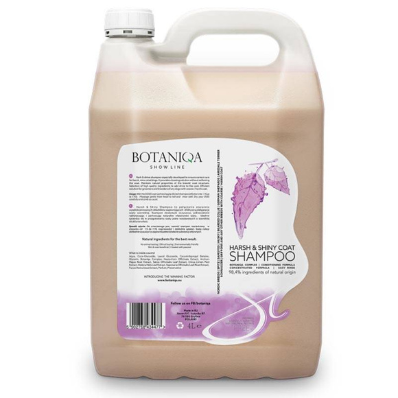 Botaniqa Show Line Harsh & Shiny Coat Shampoo - szampon do sierści grubej i szorstkiej 4l