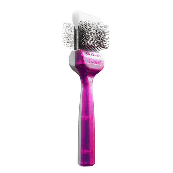 ActiVet Duo Plus Brush Tufffinish Coater 2w1 4.5 cm - dwie twarde szczotki w jednej, do idealnego rozczesywania i wyczesywania podszerstka