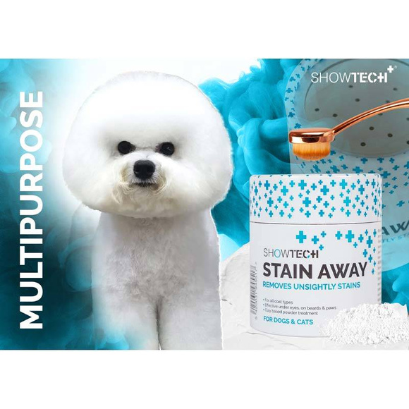 Show Tech Stain Away for Dogs & Cats - puder wybielający na przebarwienia i zacieki, dla psa i kota, 60g