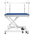 GroomStar - stół z podnośnikiem elektrycznym, blat 110cm x 60cm, niebieski