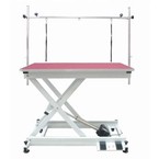 GroomStar - stół z podnośnikiem elektrycznym, blat 110cm x 60cm, różowy