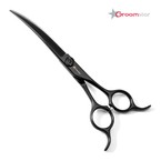 Groomstar - profesjonalne nożyczki gięte, model Black, 7"