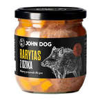 John Dog rarytas z dzika w naturalnym wywarze z dodatkiem dyni i alg morskich  - mokra karma dla psa, 380g