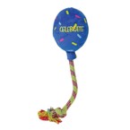 KONG® Occasions Birthday Balloon Blue L - pluszowy balon urodzinowy dla psa, niebieski