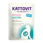 Kattovit Gastro Salmon&Rice - mokra karma łosoś z ryżem, dla dorosłych kotów cierpiących na schorzenia układu pokarmowego, saszetka 85g