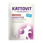 Kattovit Sensitive Chicken/Duck - mokra karma dla dorosłych kotów, kurczak z kaczką, saszetka 85g